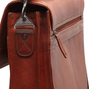 Cognac Leather Briefcase Salvatore, detail view 5