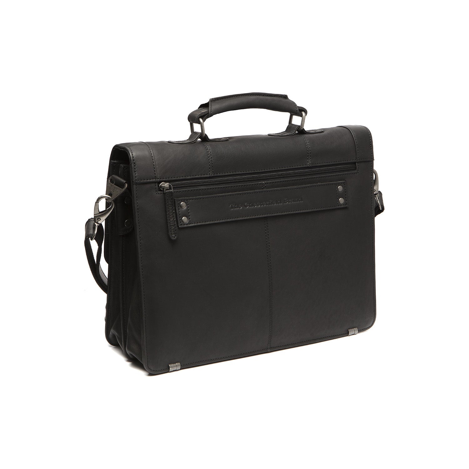 Black Leather Briefcase Stuttgart, detail view 1