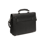 Black Leather Briefcase Stuttgart, detail view 1