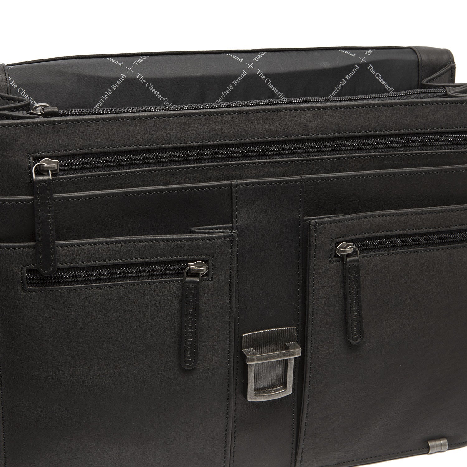 Black Leather Briefcase Stuttgart, product view 3