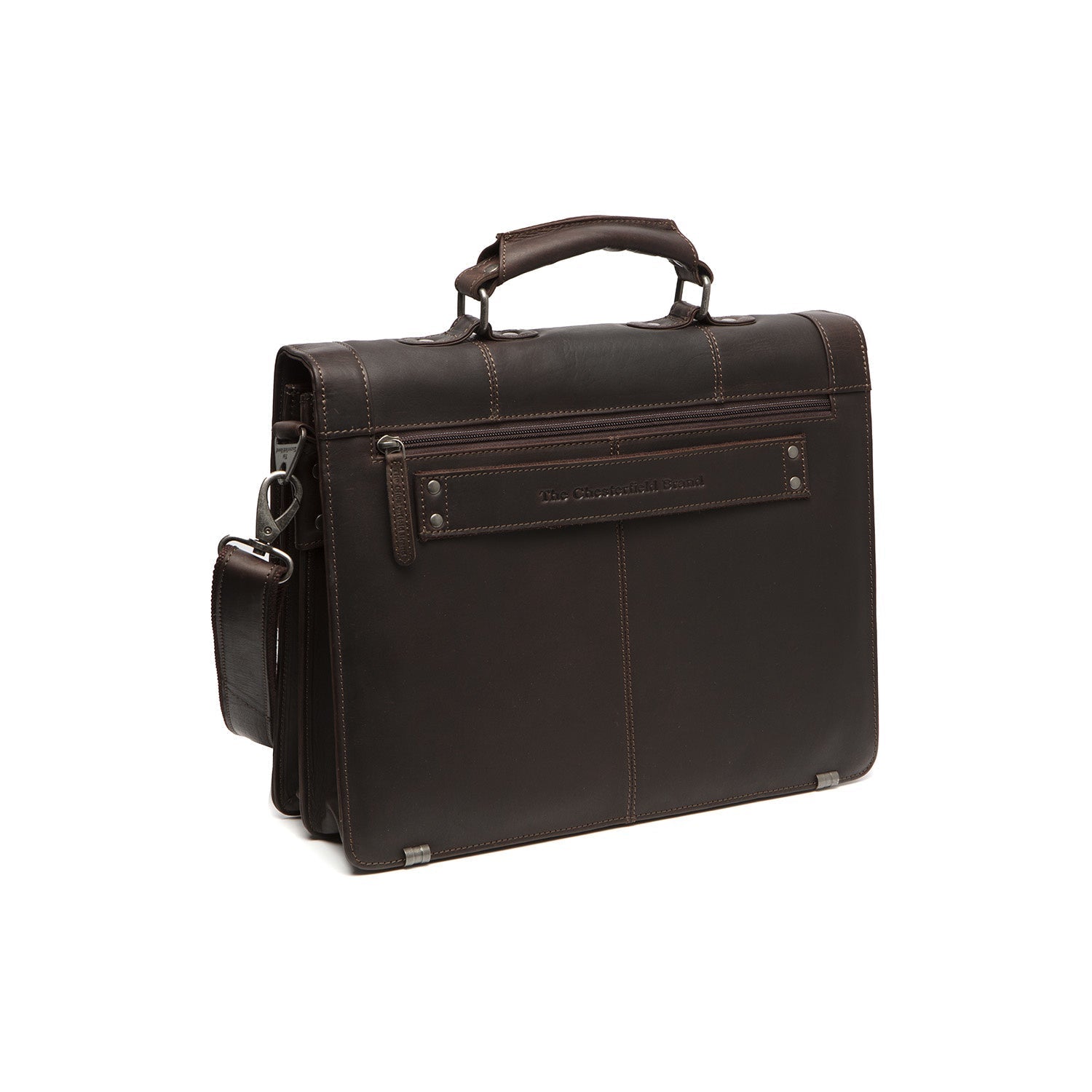 Brown Leather Briefcase Stuttgart, detail view 4