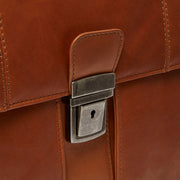 Cognac Leather Briefcase Stuttgart, detail view 4
