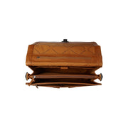 Cognac Leather Briefcase Stuttgart, product view 3
