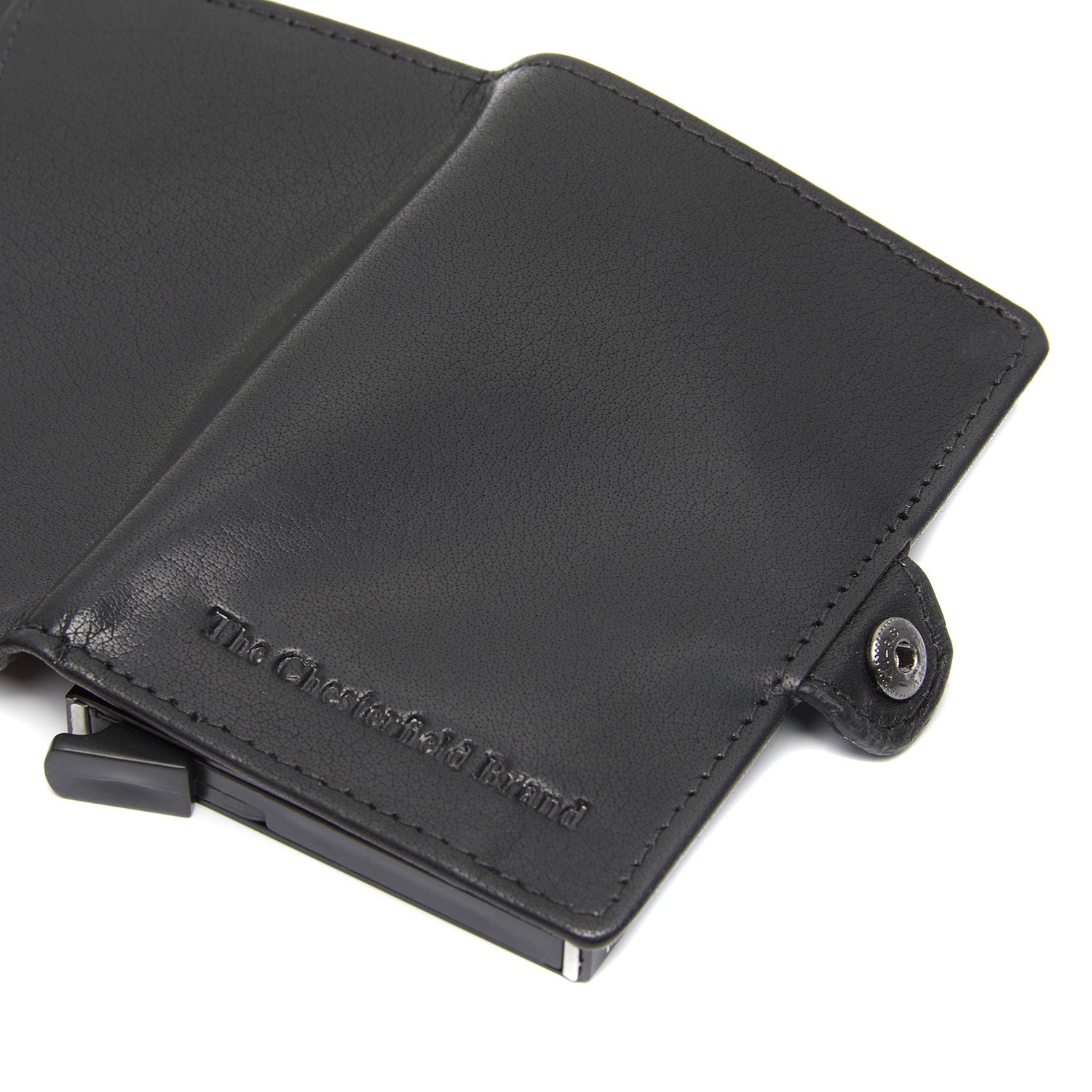 Black Leather Card Holder Albury, detail view 3