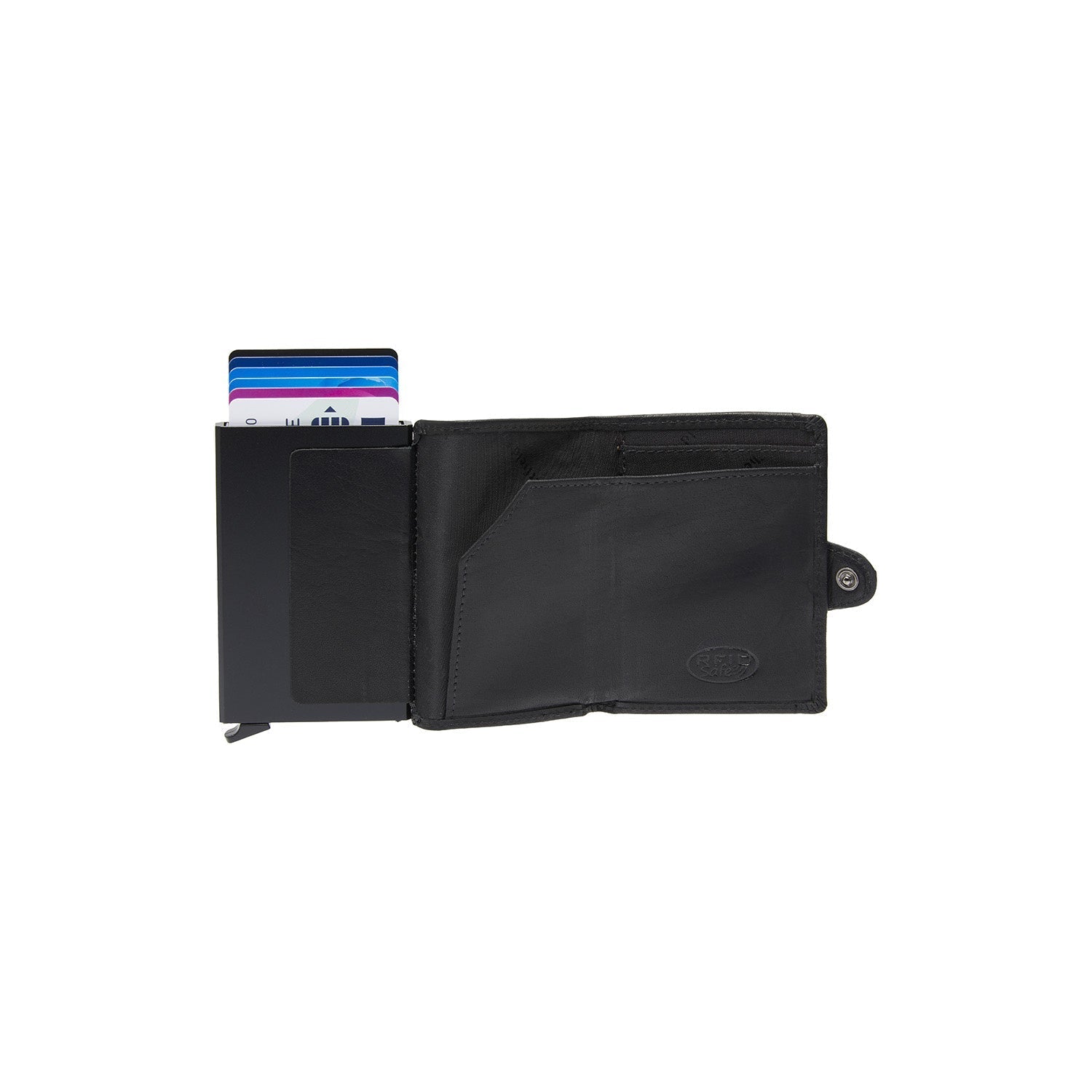 Black Leather Card Holder Albury, product view 3