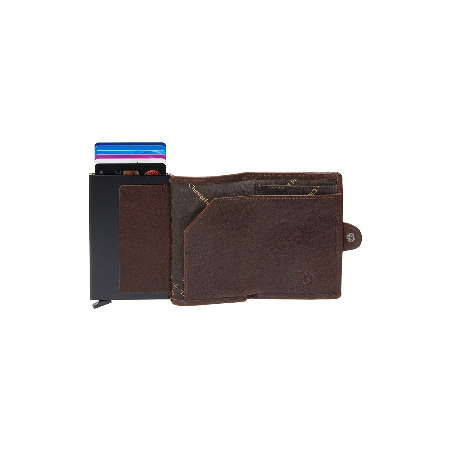 Brown Leather Card Holder Albury, product view 3