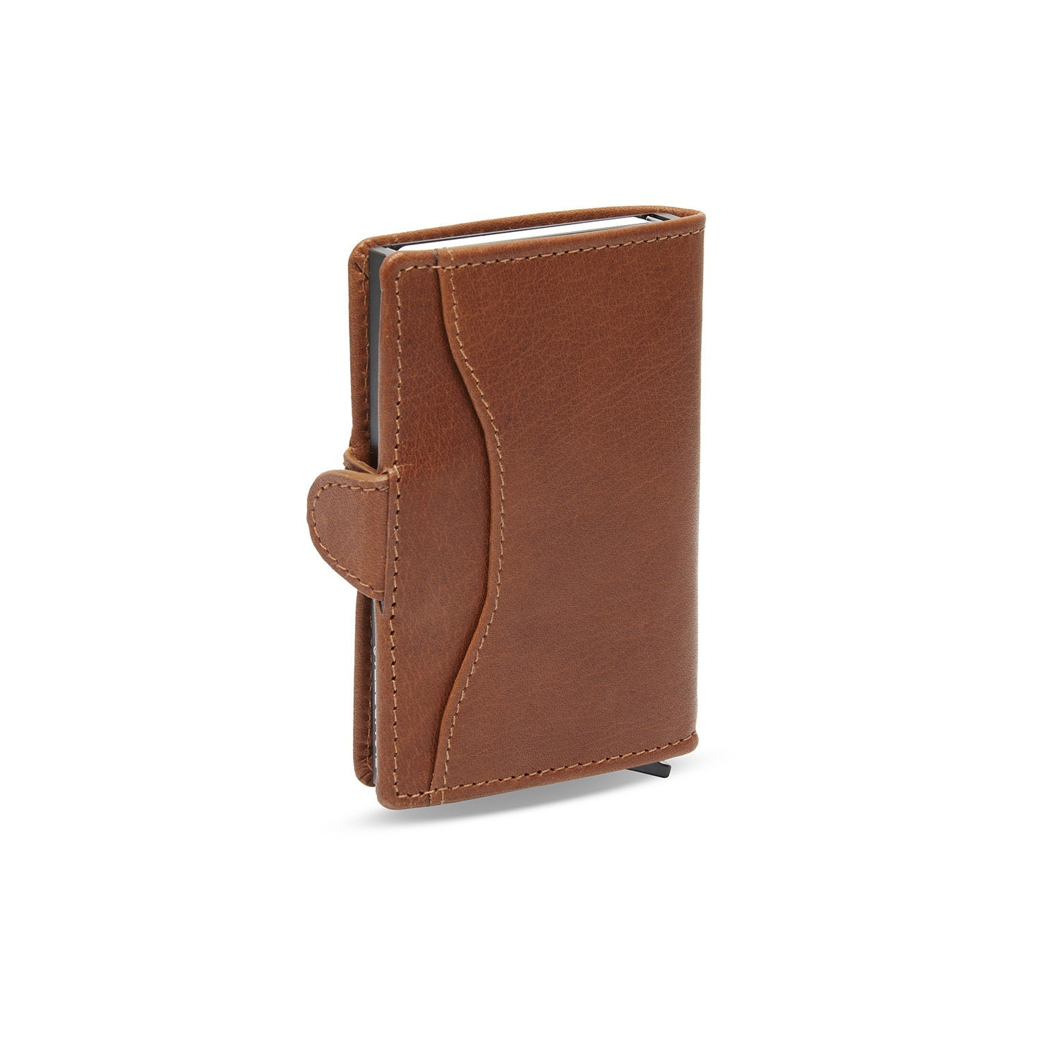 Cognac Leather Card Holder Albury, product view 2