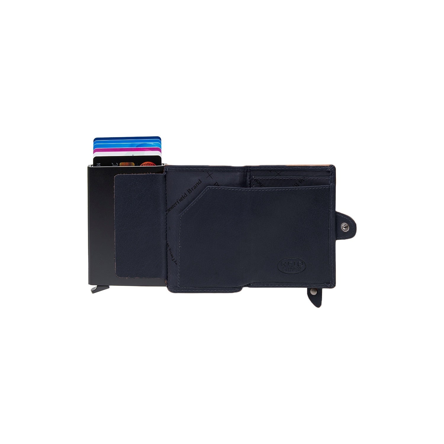 Navy Leather Card Holder Albury, product view 3