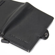 Black Leather Card Holder Baldwin, detail view 3