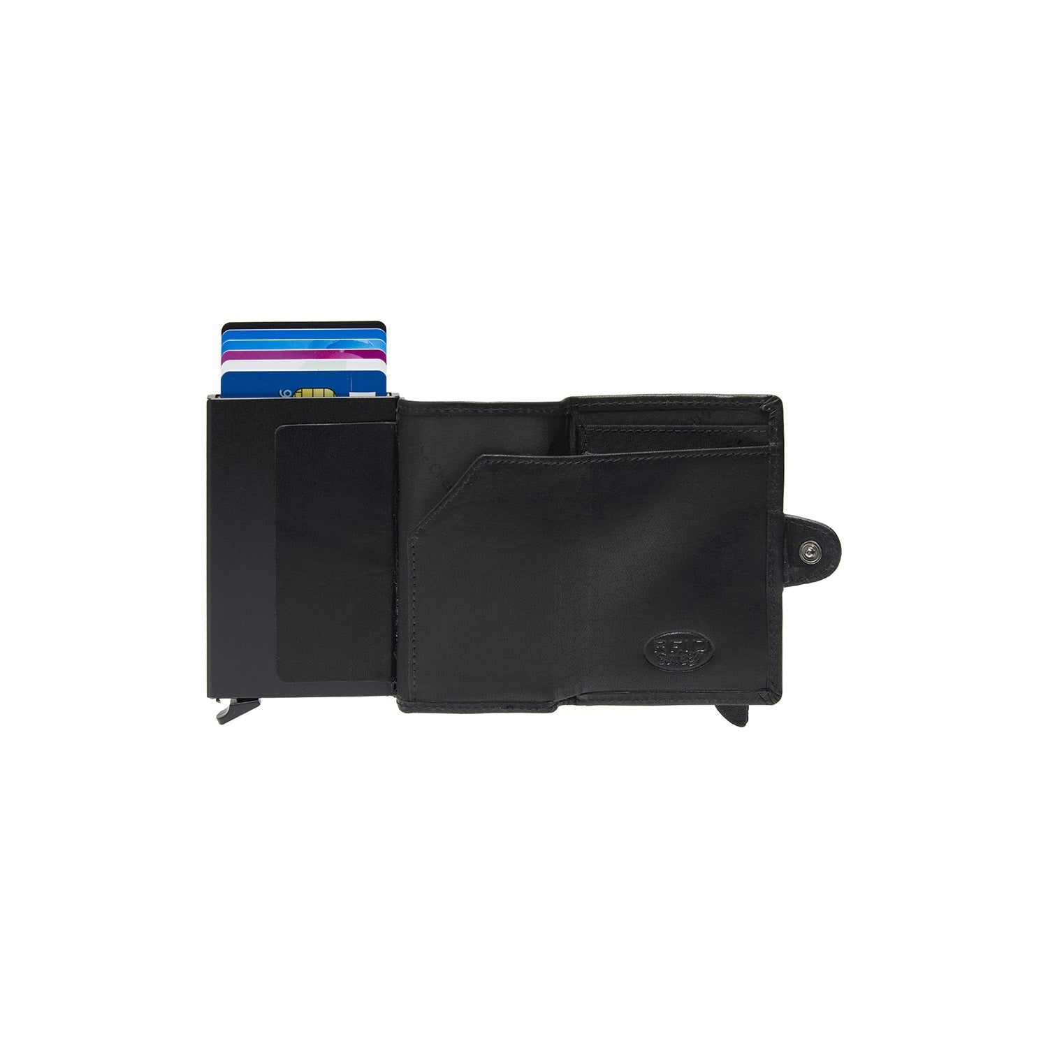 Black Leather Card Holder Baldwin, product view 3
