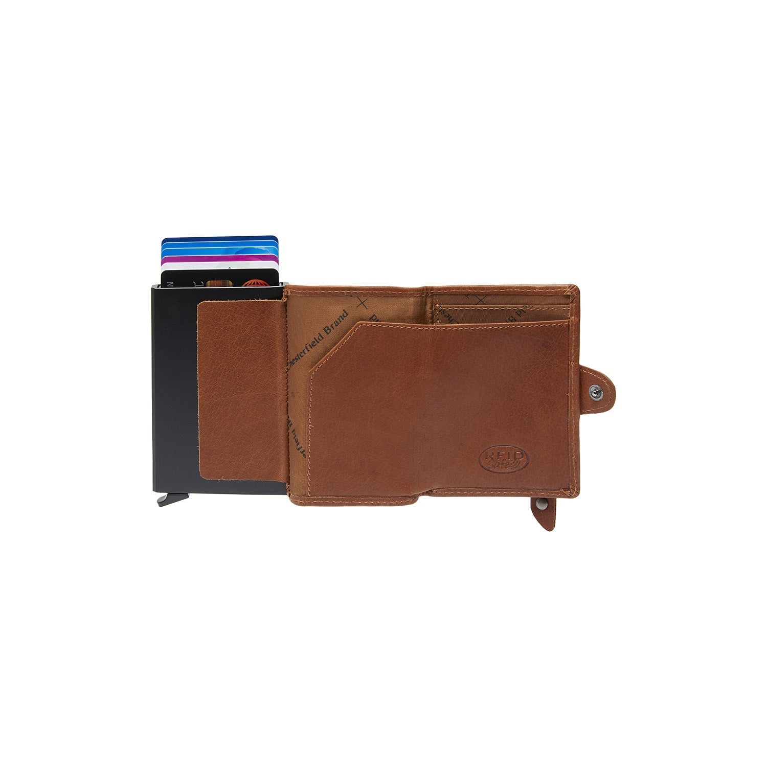 Cognac Leather Card Holder Baldwin, detail view 1