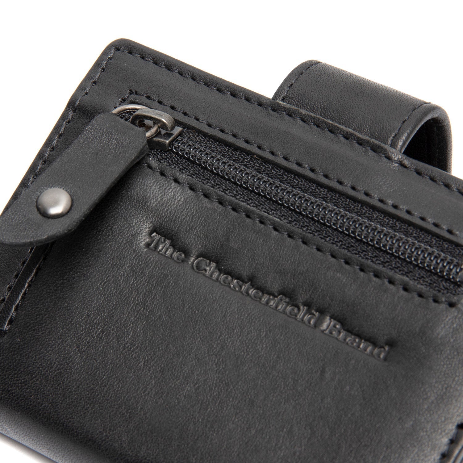 Black Leather Card Holder Barrea, detail view 1
