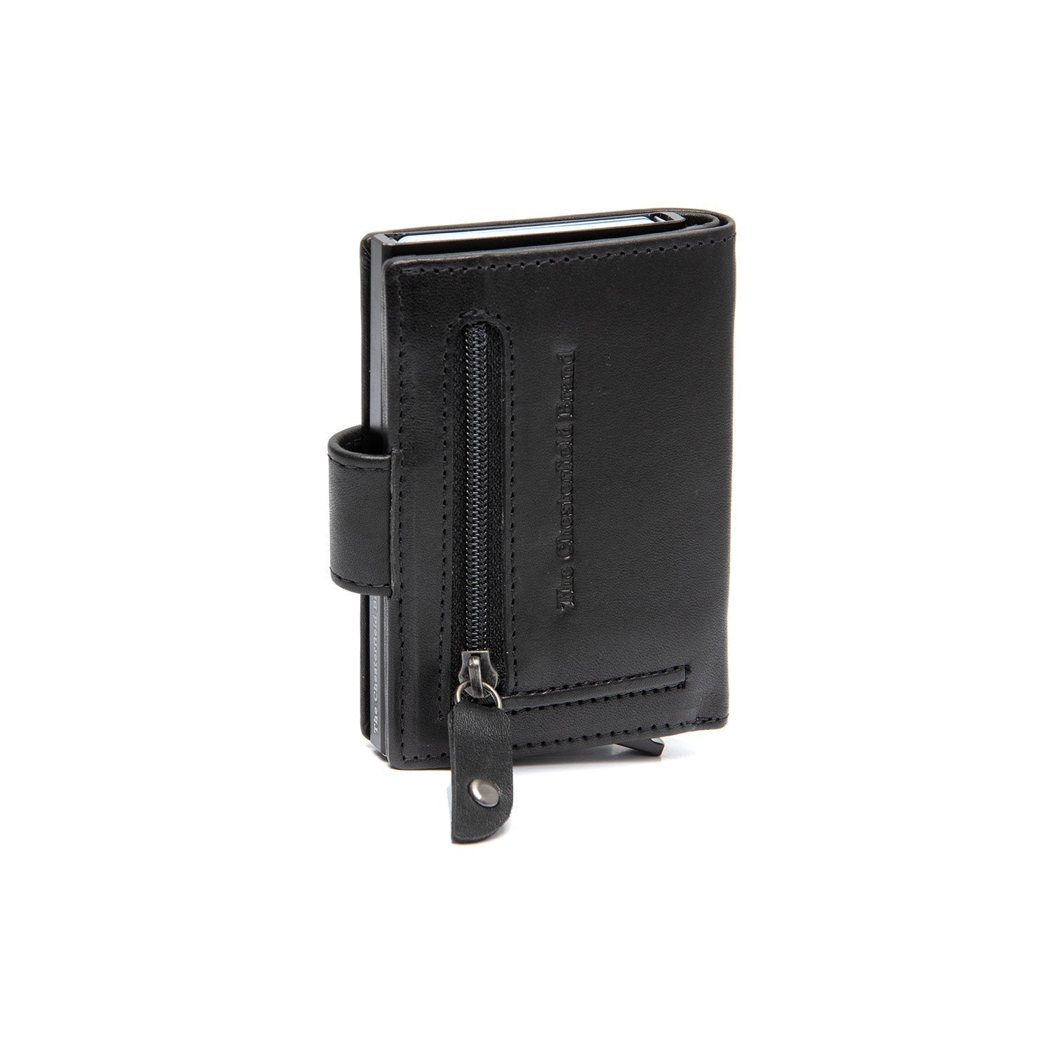 Black Leather Card Holder Barrea, detail view 3