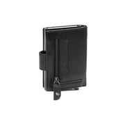 Black Leather Card Holder Barrea, detail view 3
