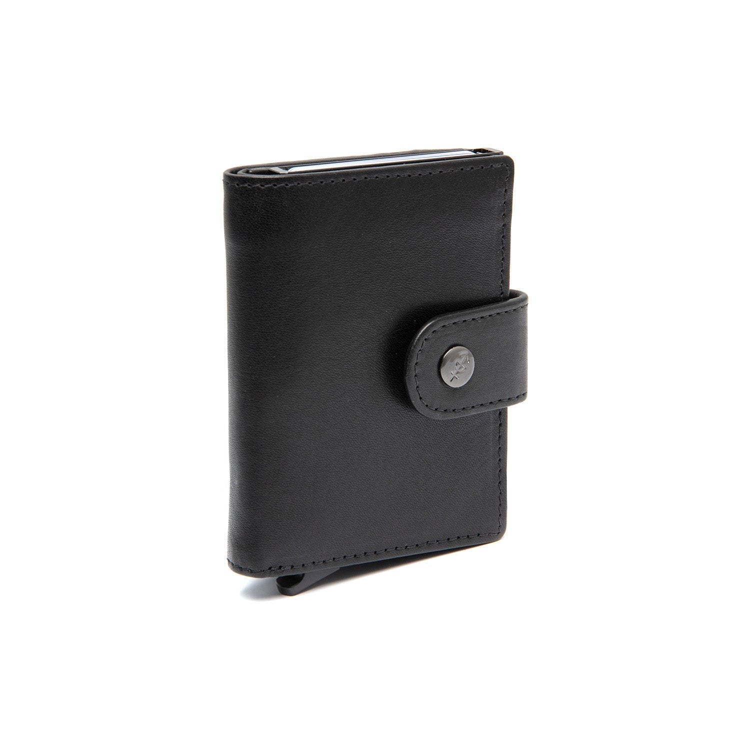 Black Leather Card Holder Barrea, detail view 4