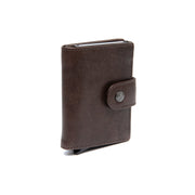 Brown Leather Card Holder Barrea, detail view 5