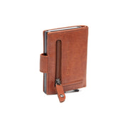 Cognac Leather Card Holder Barrea, detail view 4