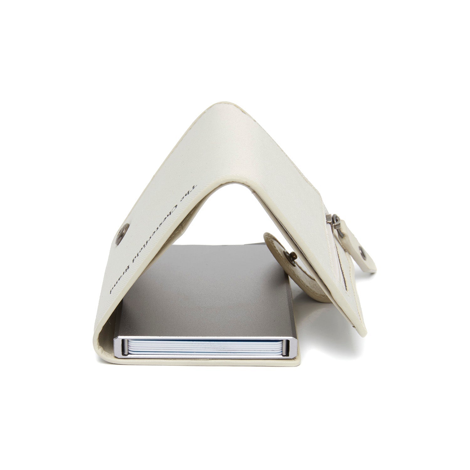 Off White Leather Card Holder Delsbo, detail view 1