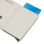 Off White Leather Card Holder Delsbo, detail view 3
