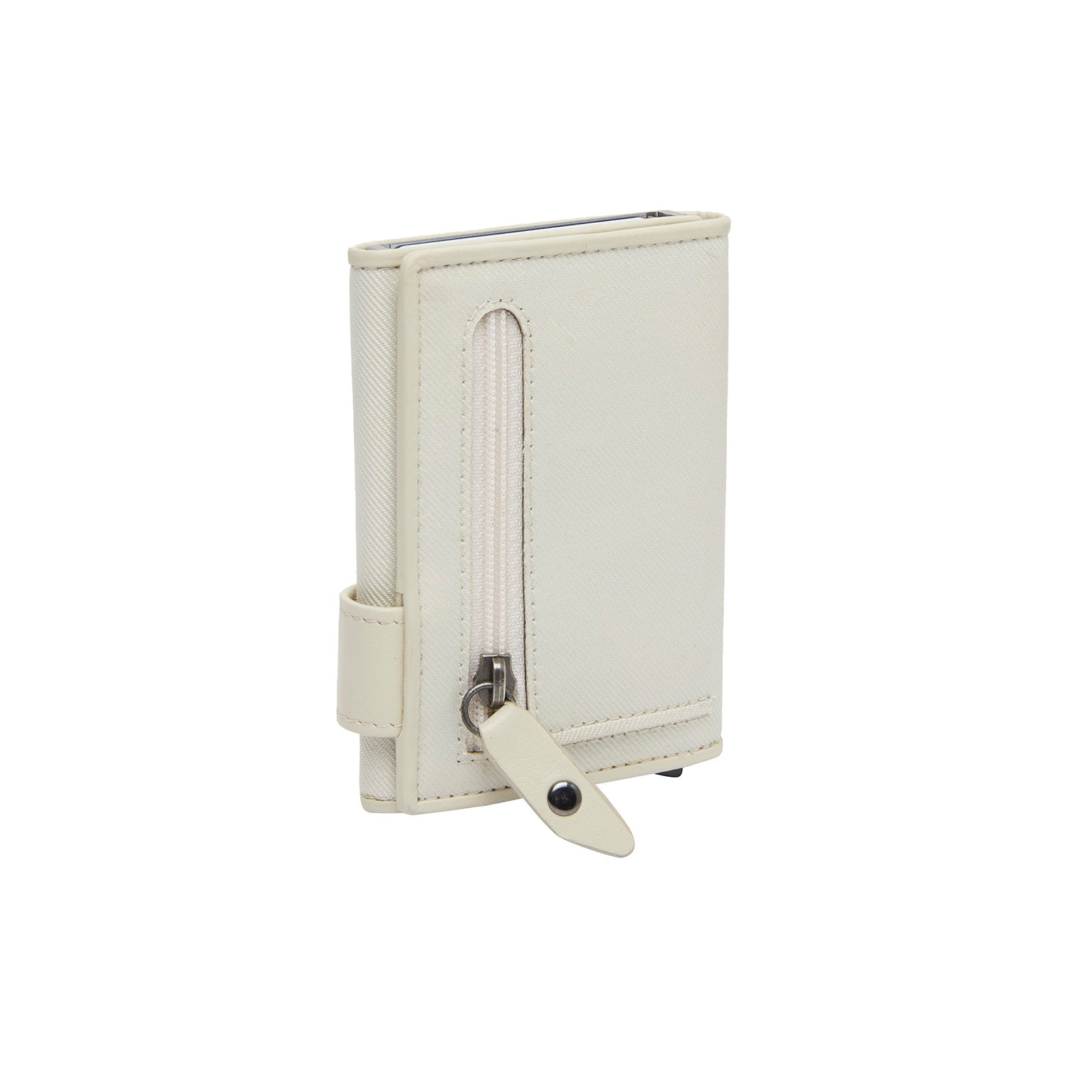 Off White Leather Card Holder Delsbo, detail view 5