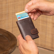 Brown Leather Card Holder Frankfurt, product view 2