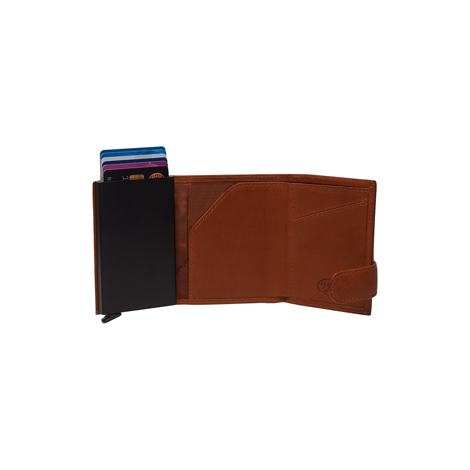 Cognac Leather Card Holder Frankfurt, detail view 4