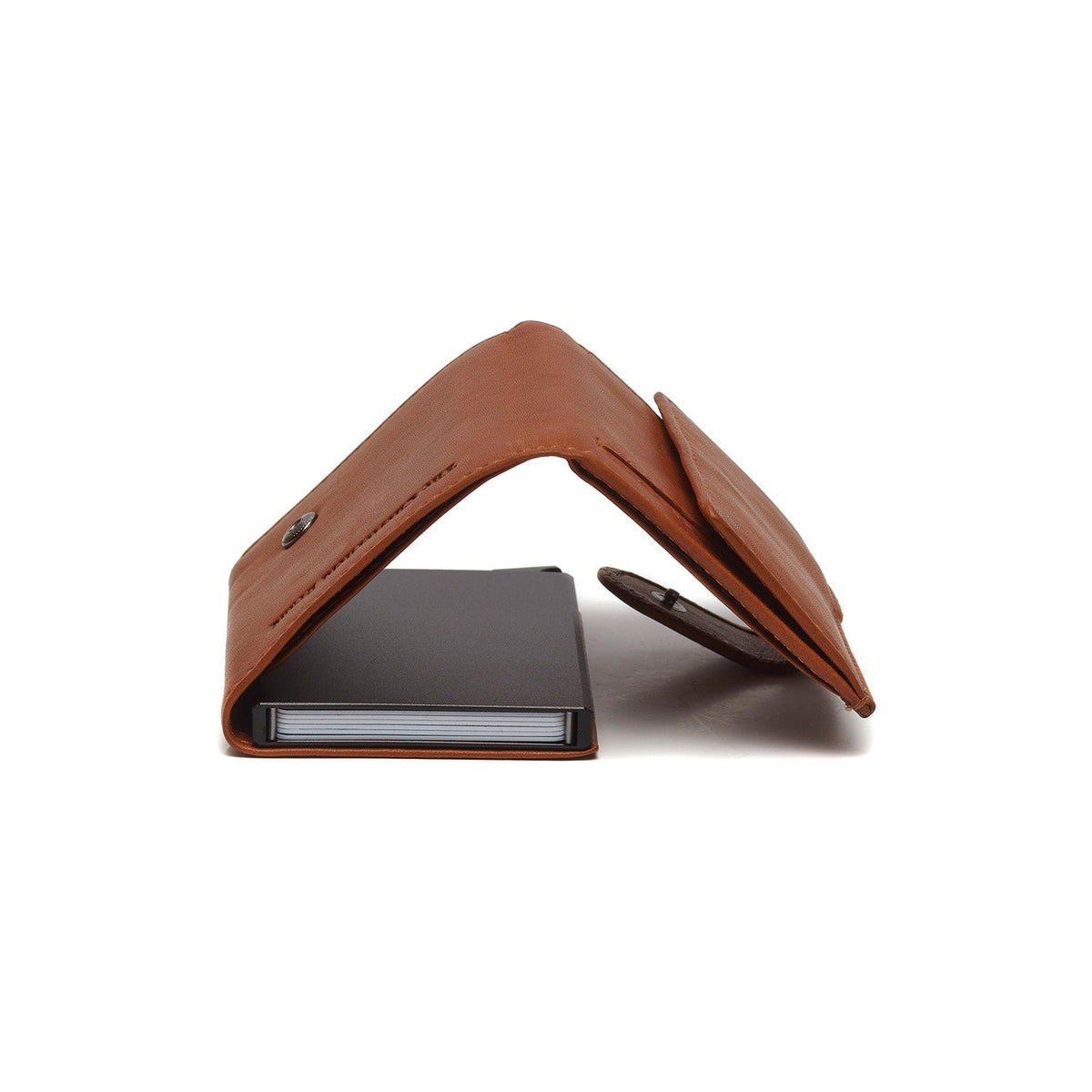 Cognac Leather Card Holder Frankfurt, detail view 5