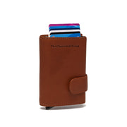 Cognac Leather Card Holder Frankfurt, front view