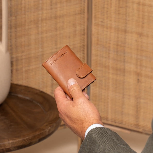 Cognac Leather Card Holder Frankfurt, product view 3