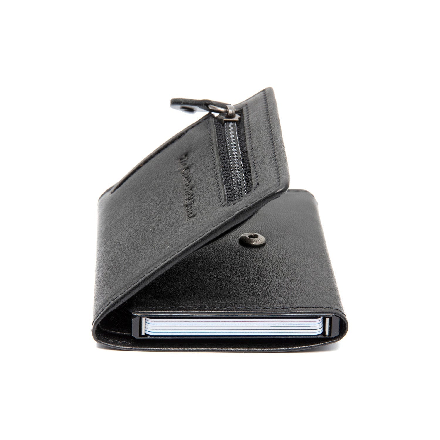 Black Leather Card Holder Gabriela, detail view 1