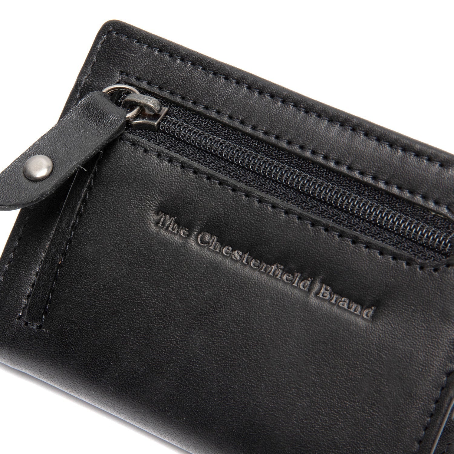 Black Leather Card Holder Gabriela, detail view 3