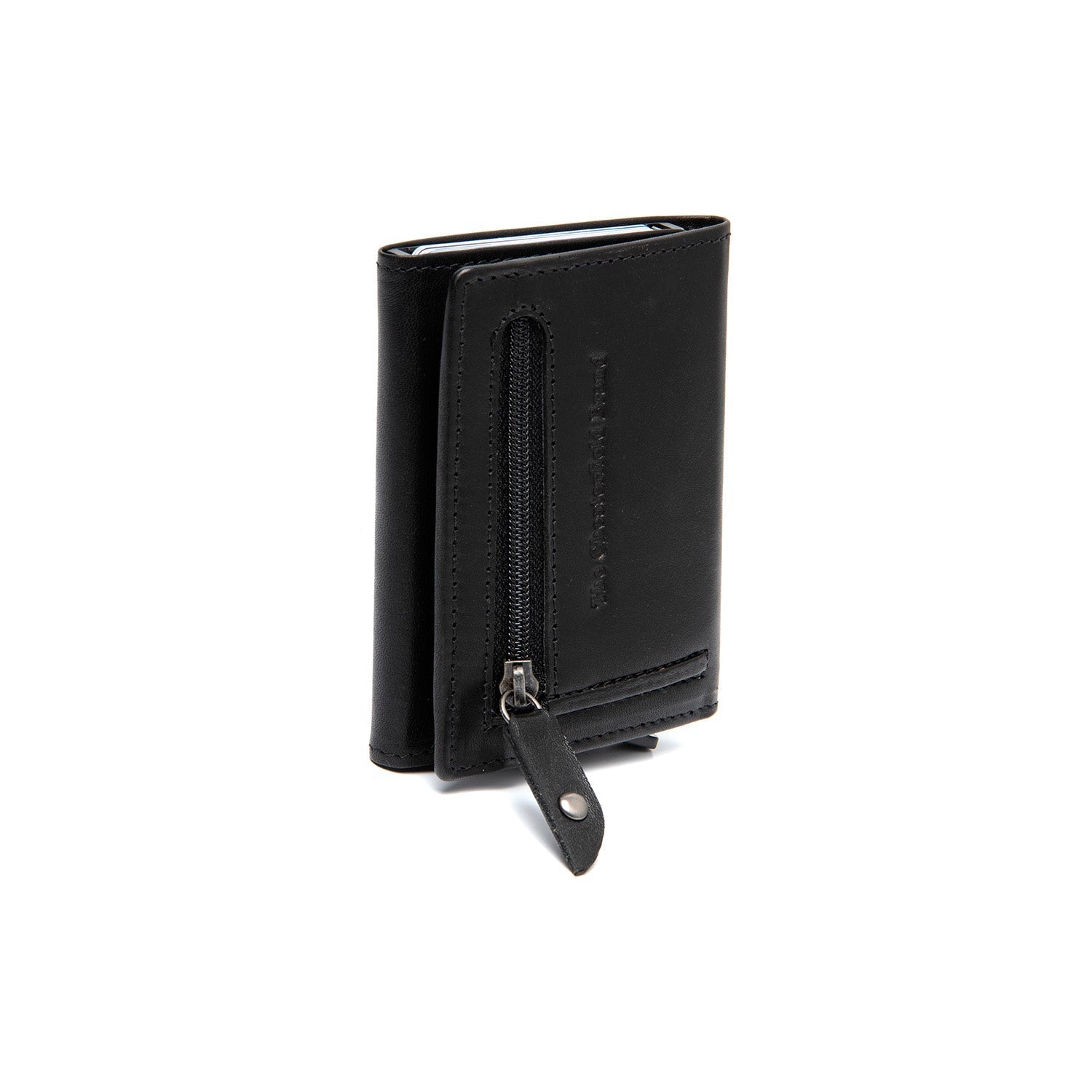 Black Leather Card Holder Gabriela, detail view 4