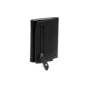 Black Leather Card Holder Gabriela, detail view 4