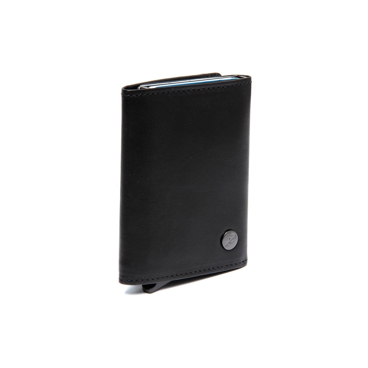 Black Leather Card Holder Gabriela, detail view 5