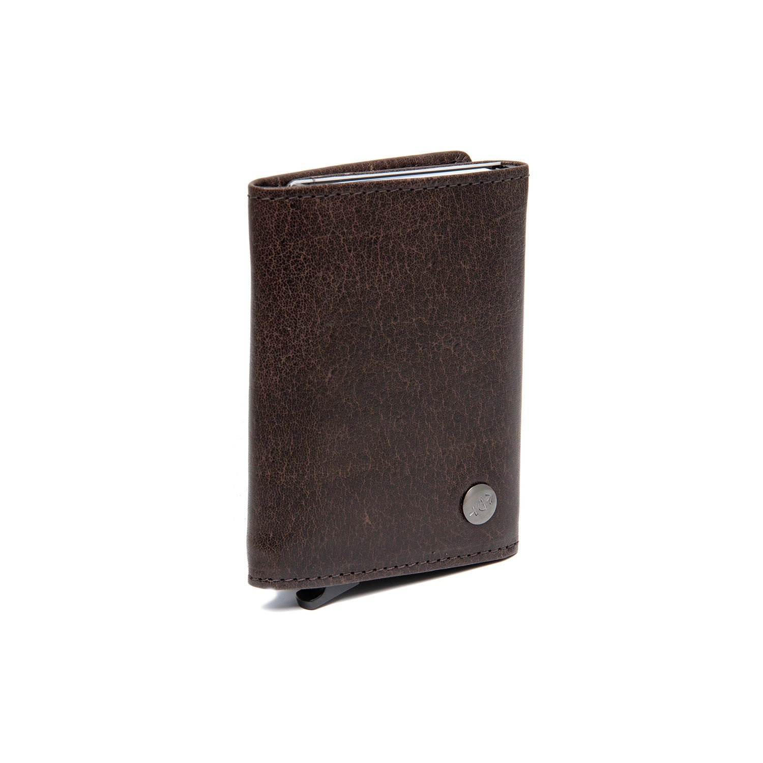 Brown Leather Card Holder Gabriela, detail view 4