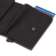 Black Leather Card Holder Hannover, detail view 4