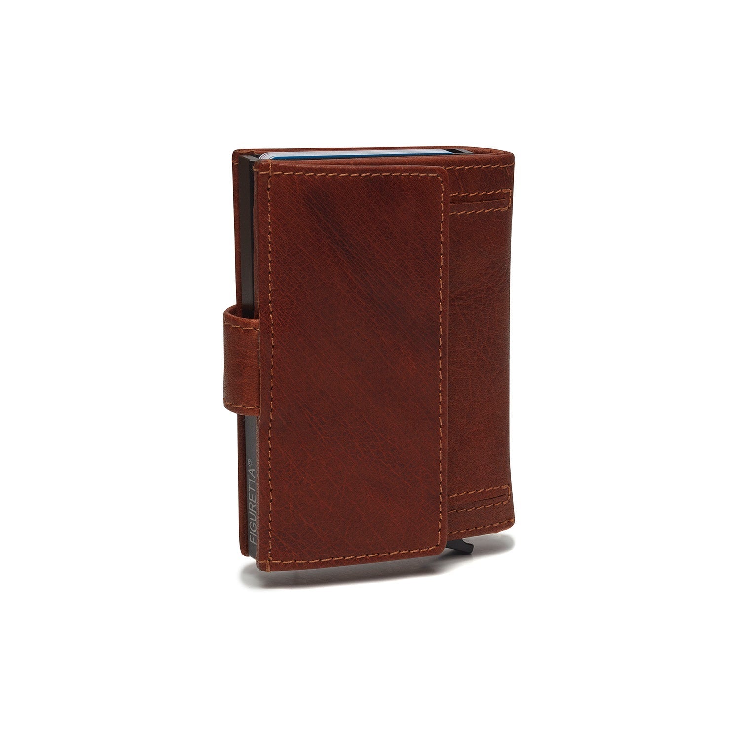 Cognac Leather Card Holder Hannover, product view 3