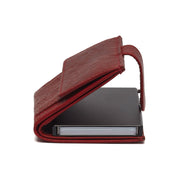 Red Leather Card Holder Hannover, detail view 1