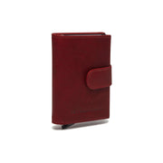 Red Leather Card Holder Hannover, detail view 4