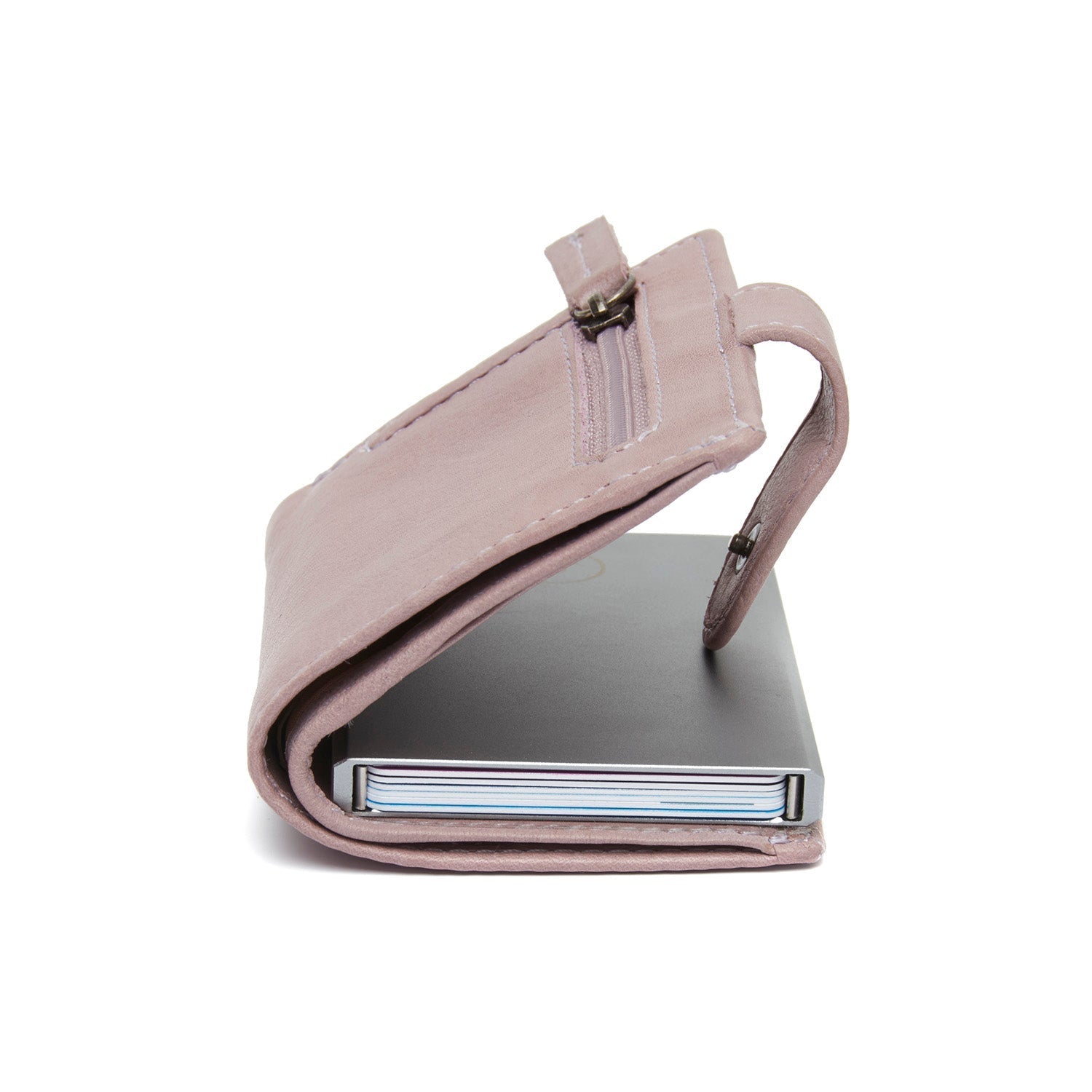 Lavender Lilac Leather Card Holder Kaunas, detail view 1