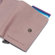 Lavender Lilac Leather Card Holder Kaunas, detail view 3