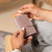 Lavender Lilac Leather Card Holder Kaunas, product view 2