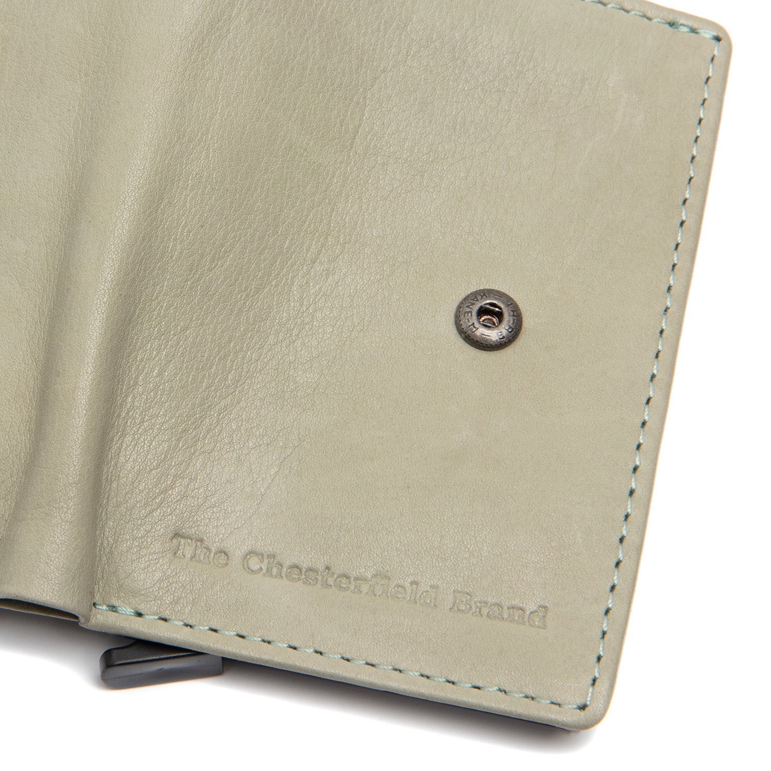 Ocean Green Leather Card Holder Kaunas, detail view 1