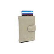 Ocean Green Leather Card Holder Kaunas, front view