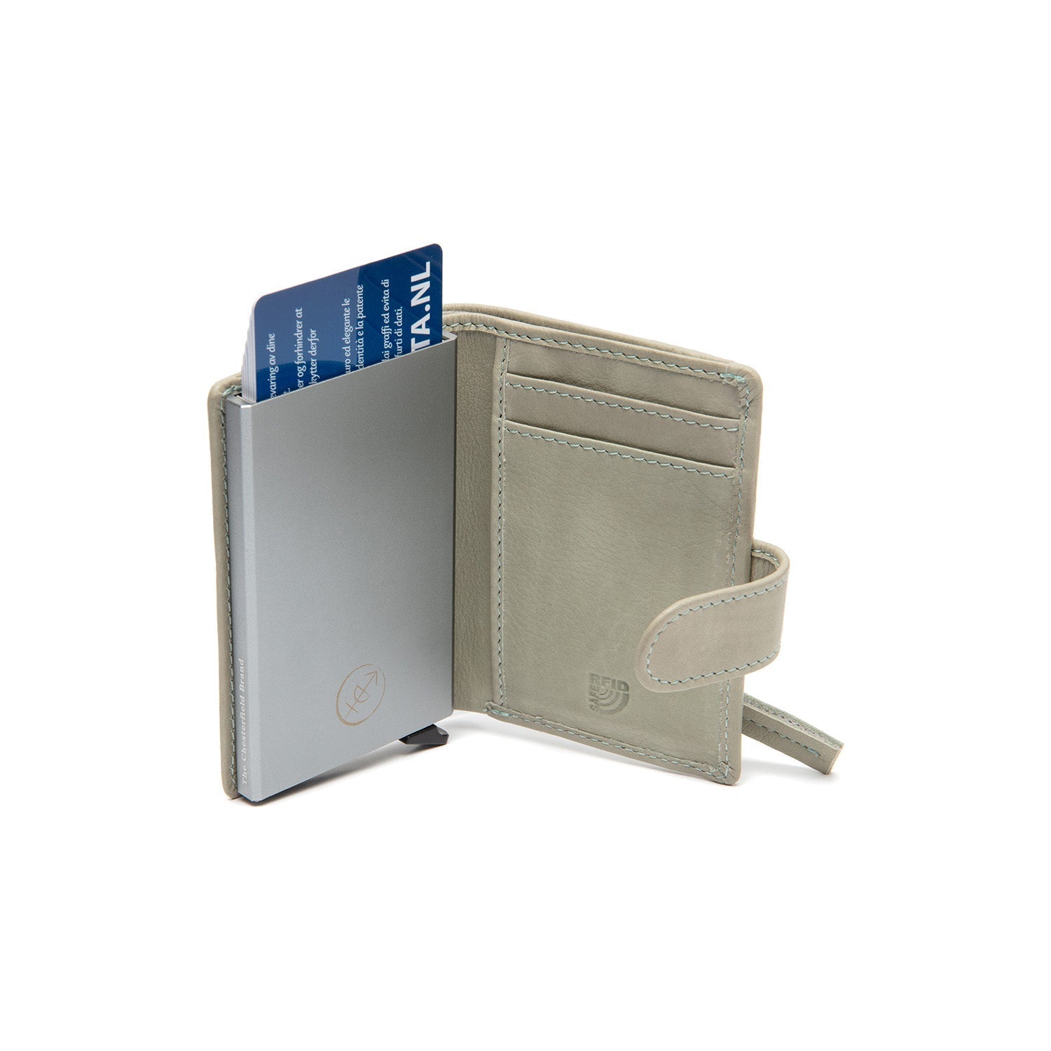 Ocean Green Leather Card Holder Kaunas, product view 2