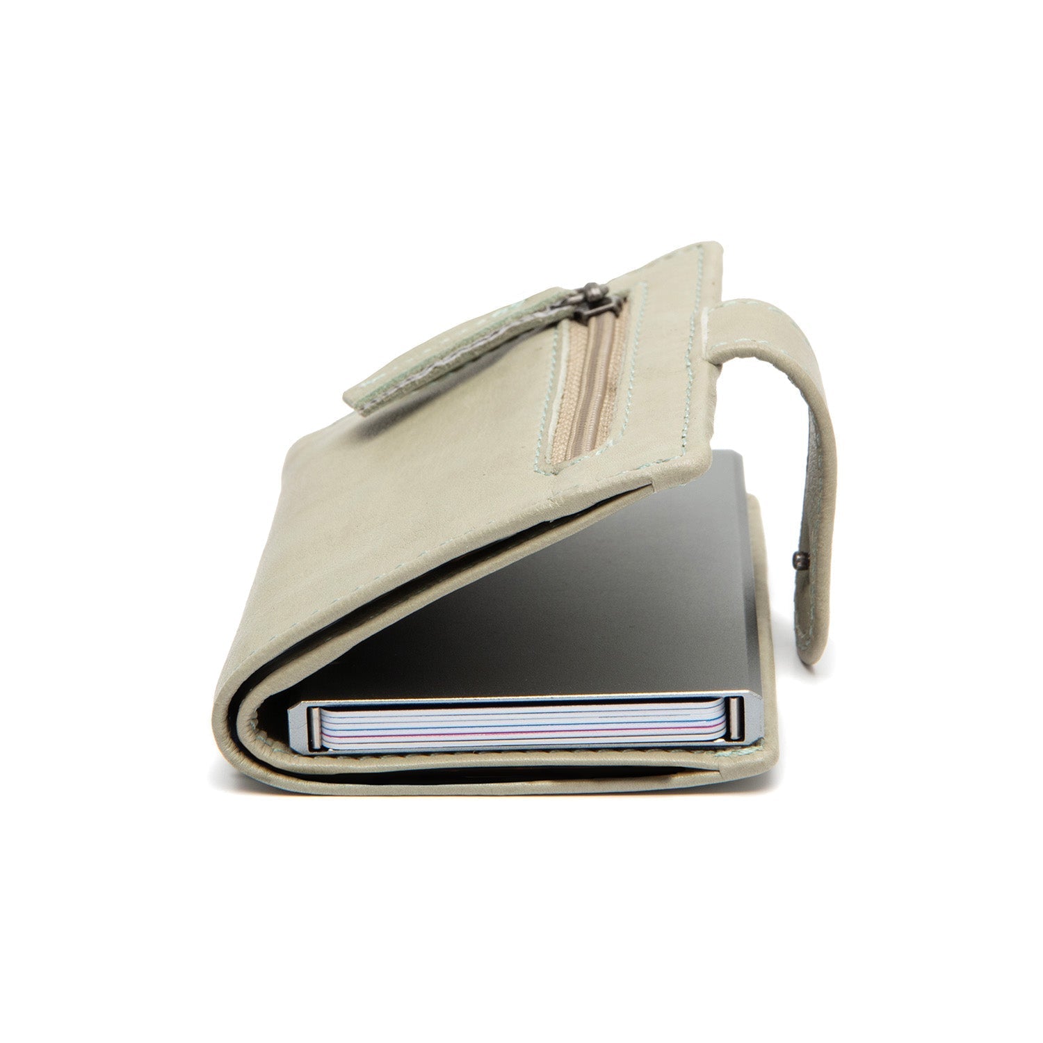 Ocean Green Leather Card Holder Kaunas, product view 3