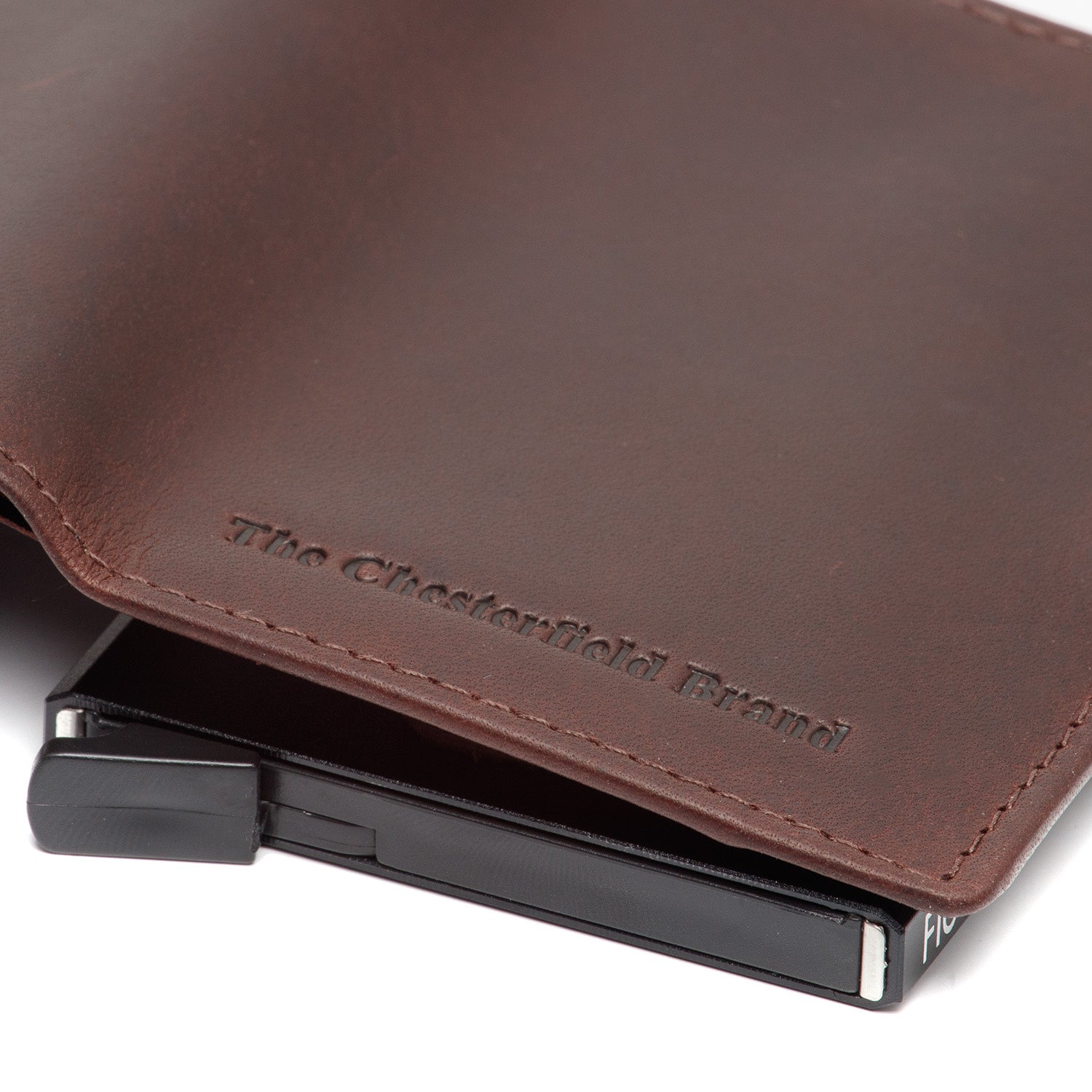 Brown Leather Card Holder Lagos, detail view 1