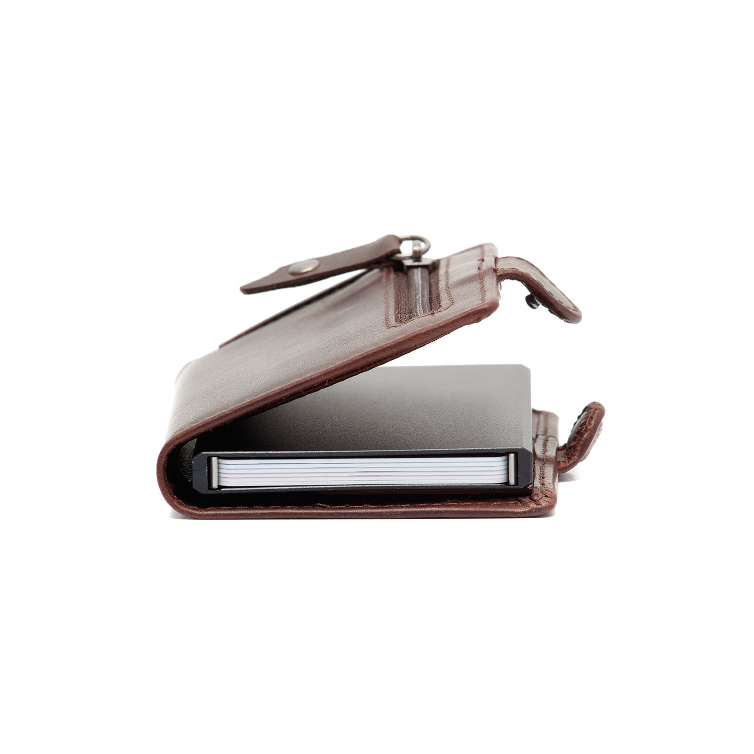 Brown Leather Card Holder Lagos, detail view 3