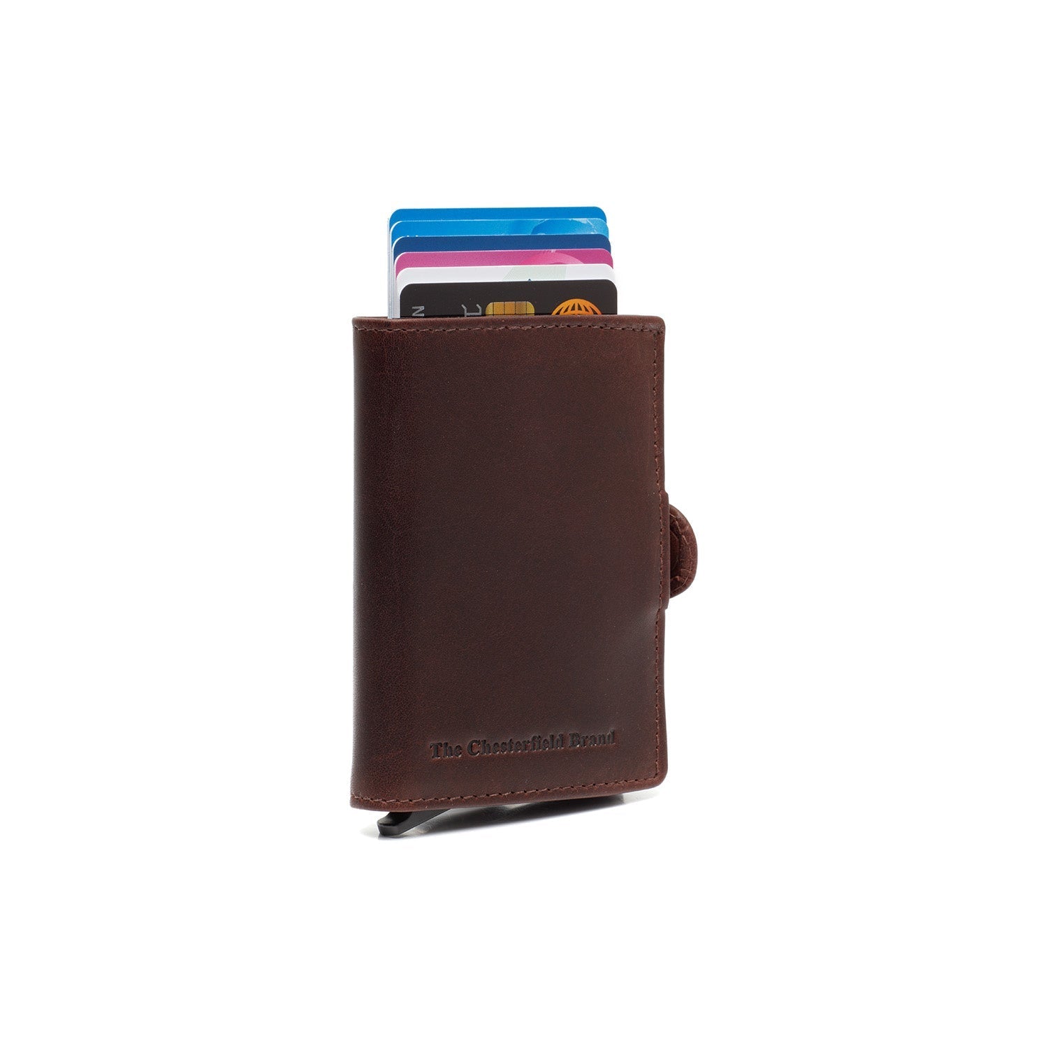 Brown Leather Card Holder Lagos, front view