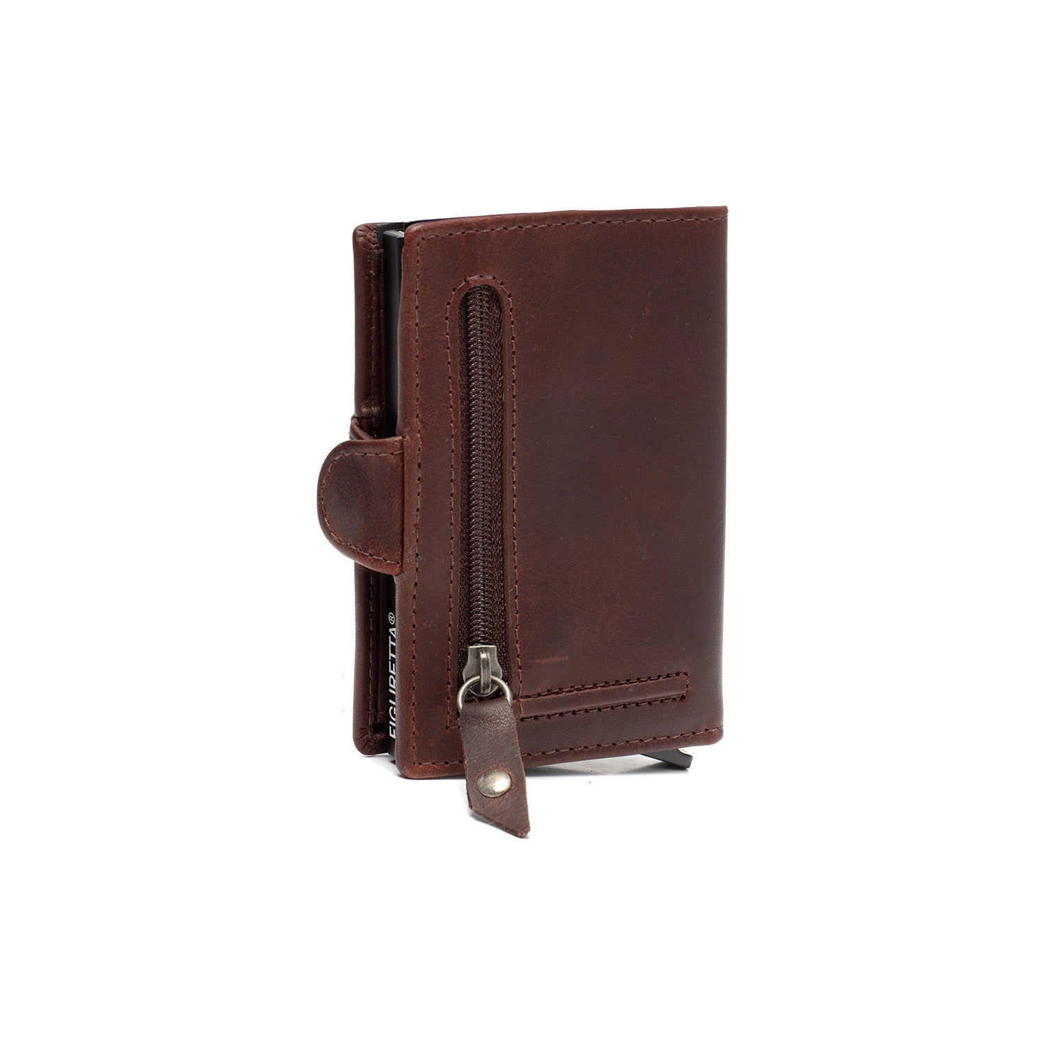 Brown Leather Card Holder Lagos, product view 2